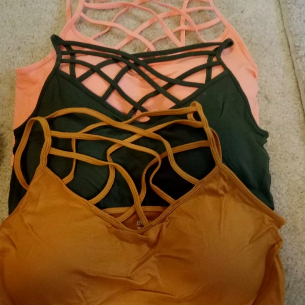 3 Cute strappy Zenana Outfitters bralettes